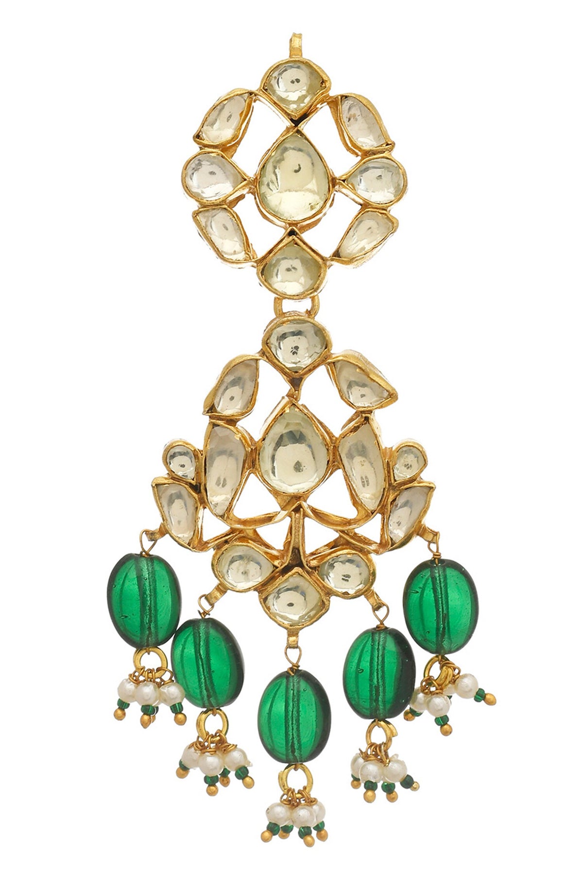 Lotus Cut Work Jadau Necklace Set 