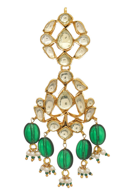 Lotus Cut Work Jadau Necklace Set 