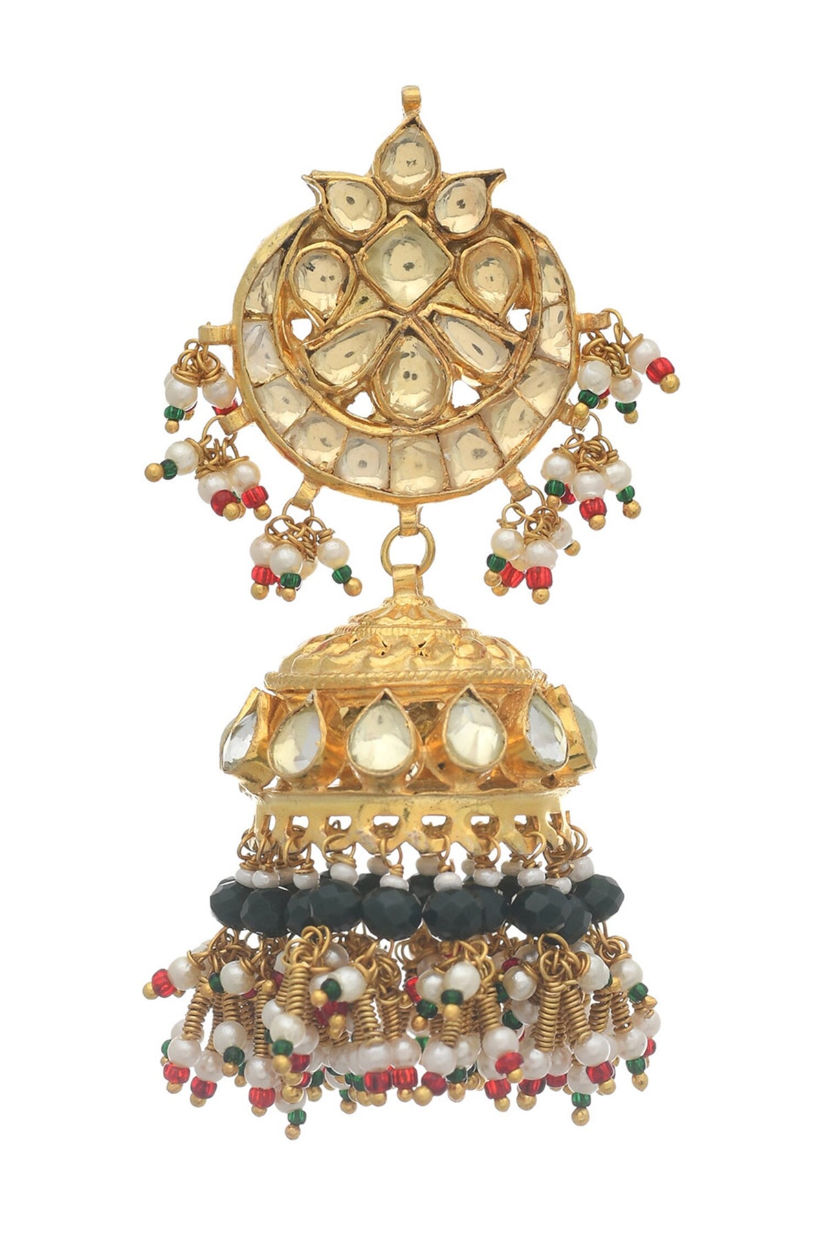 Crescent Cut Work Jadau Necklace Set 