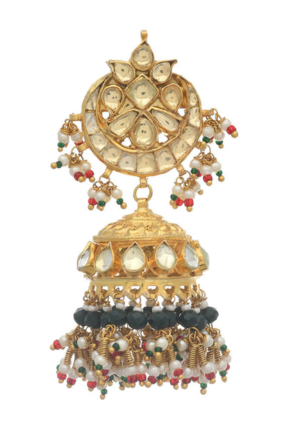 Crescent Cut Work Jadau Necklace Set 