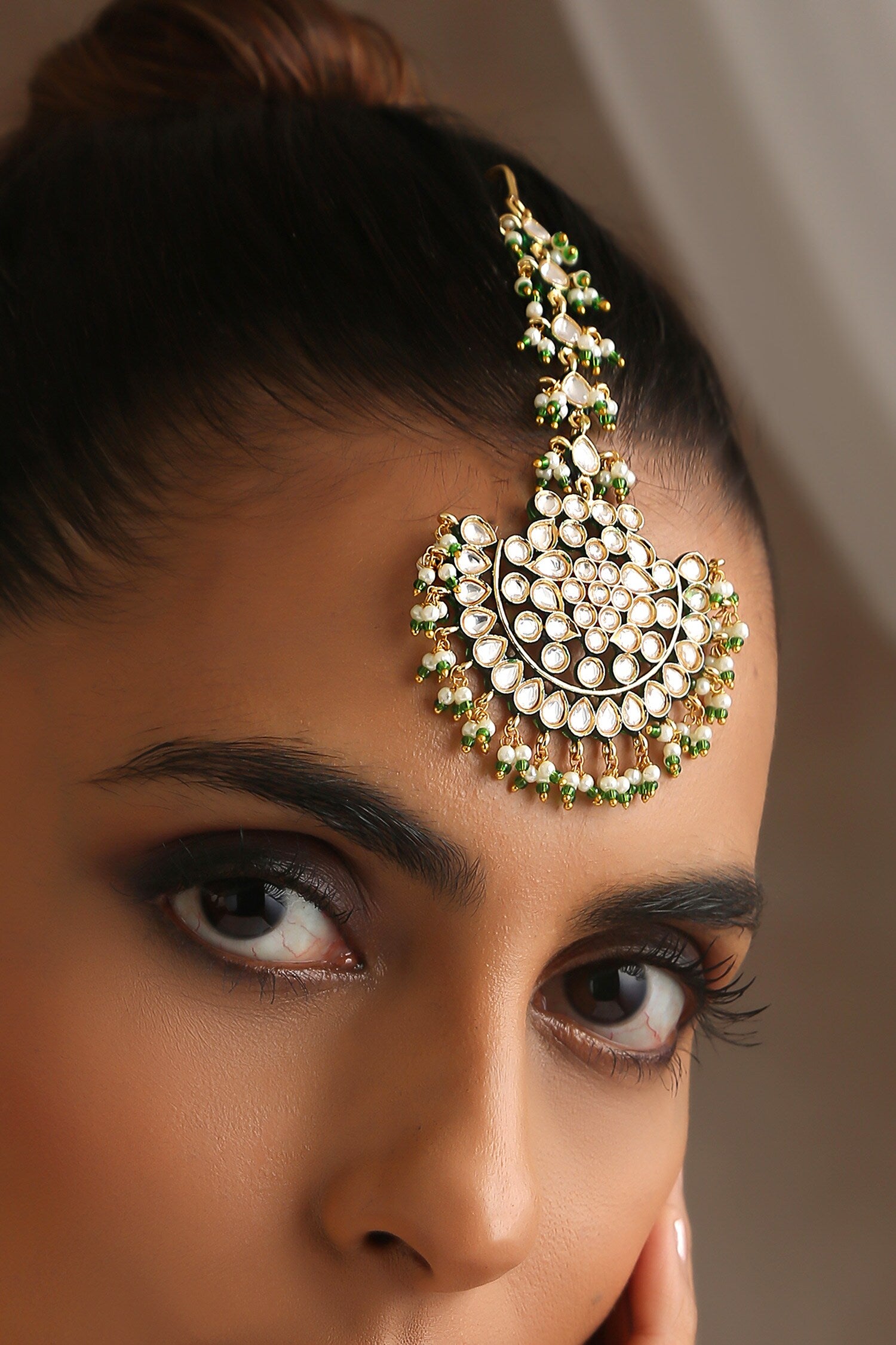 Polki Embellished Maangtikka 