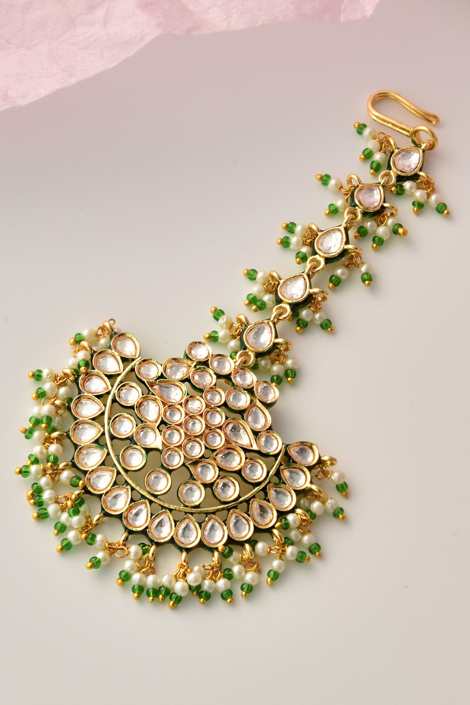 Polki Embellished Maangtikka 