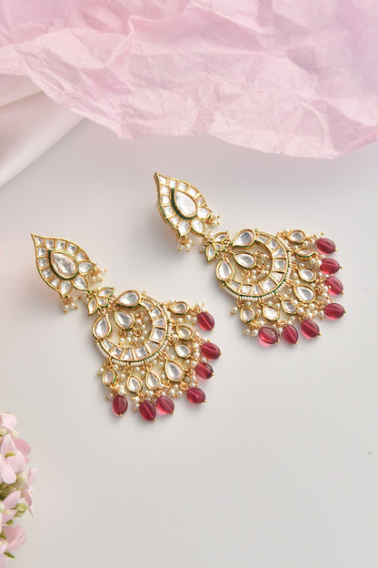 Moissanite Polki Embellished Chandbalis 