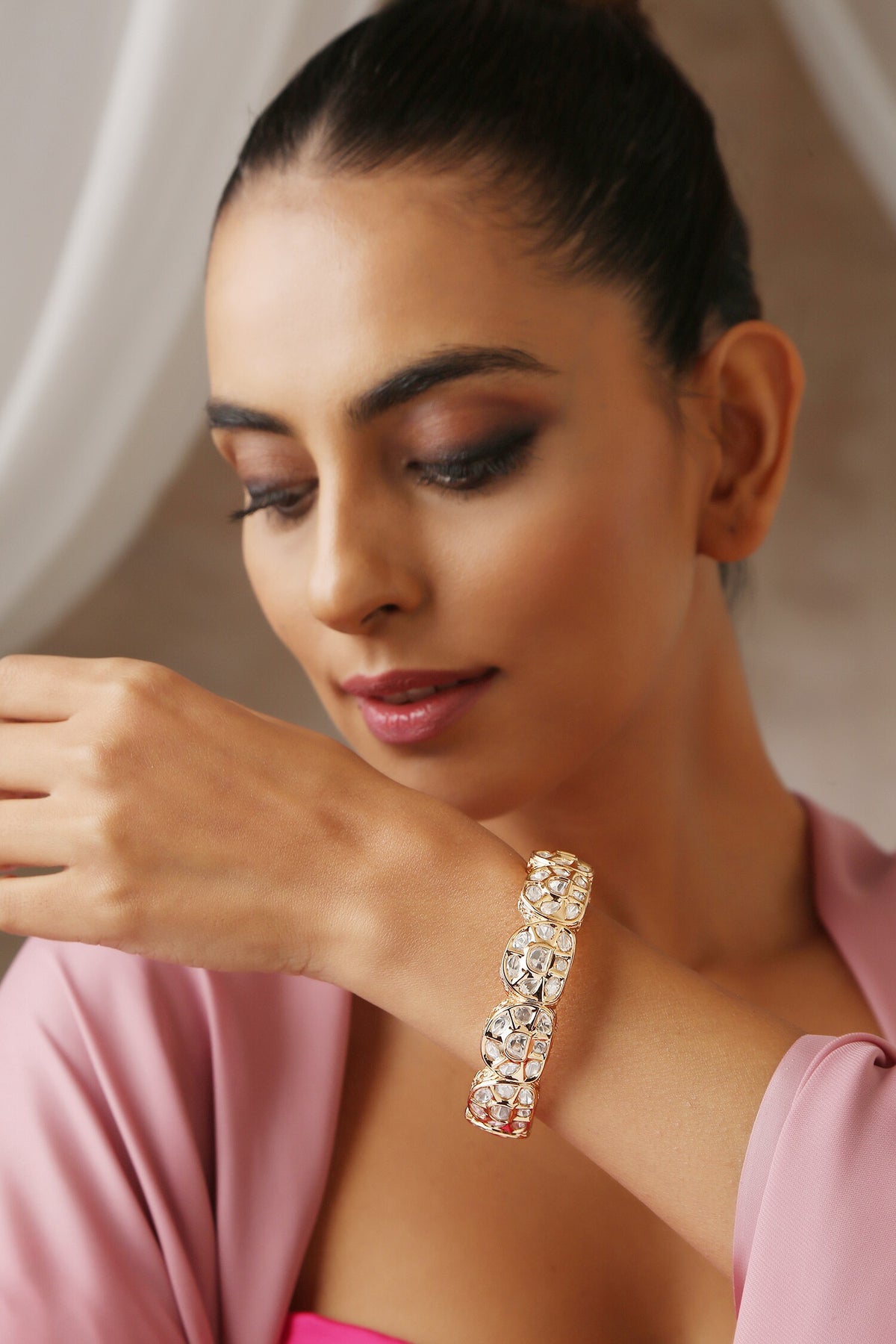 Geometric Cut Work Embellished Kada 