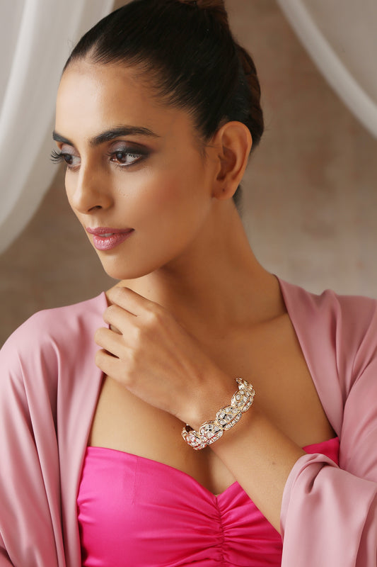 Geometric Cut Work Embellished Kada 