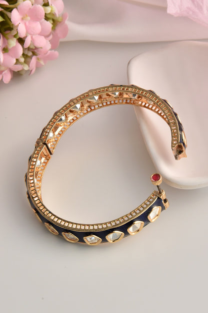 Moissanite Polki Embellished Kada 