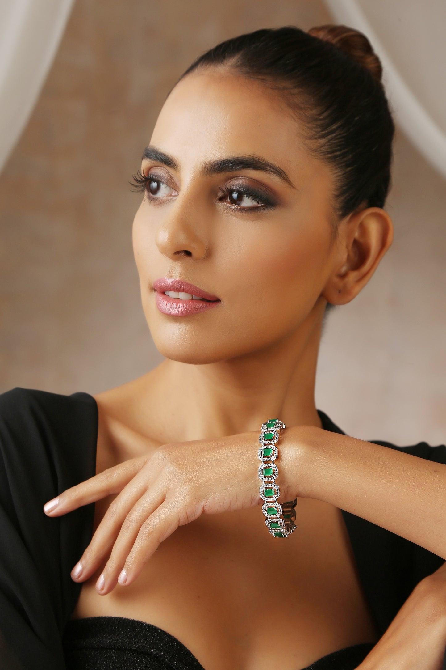 Embellished Geometric Cut Work Kada 