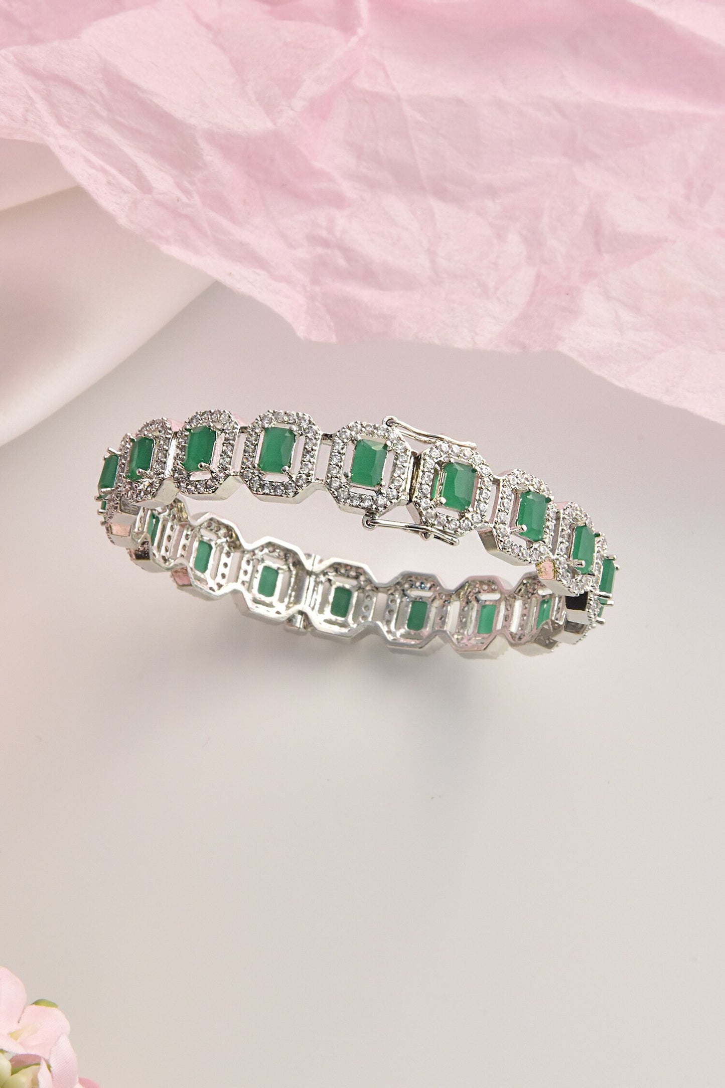 Embellished Geometric Cut Work Kada 