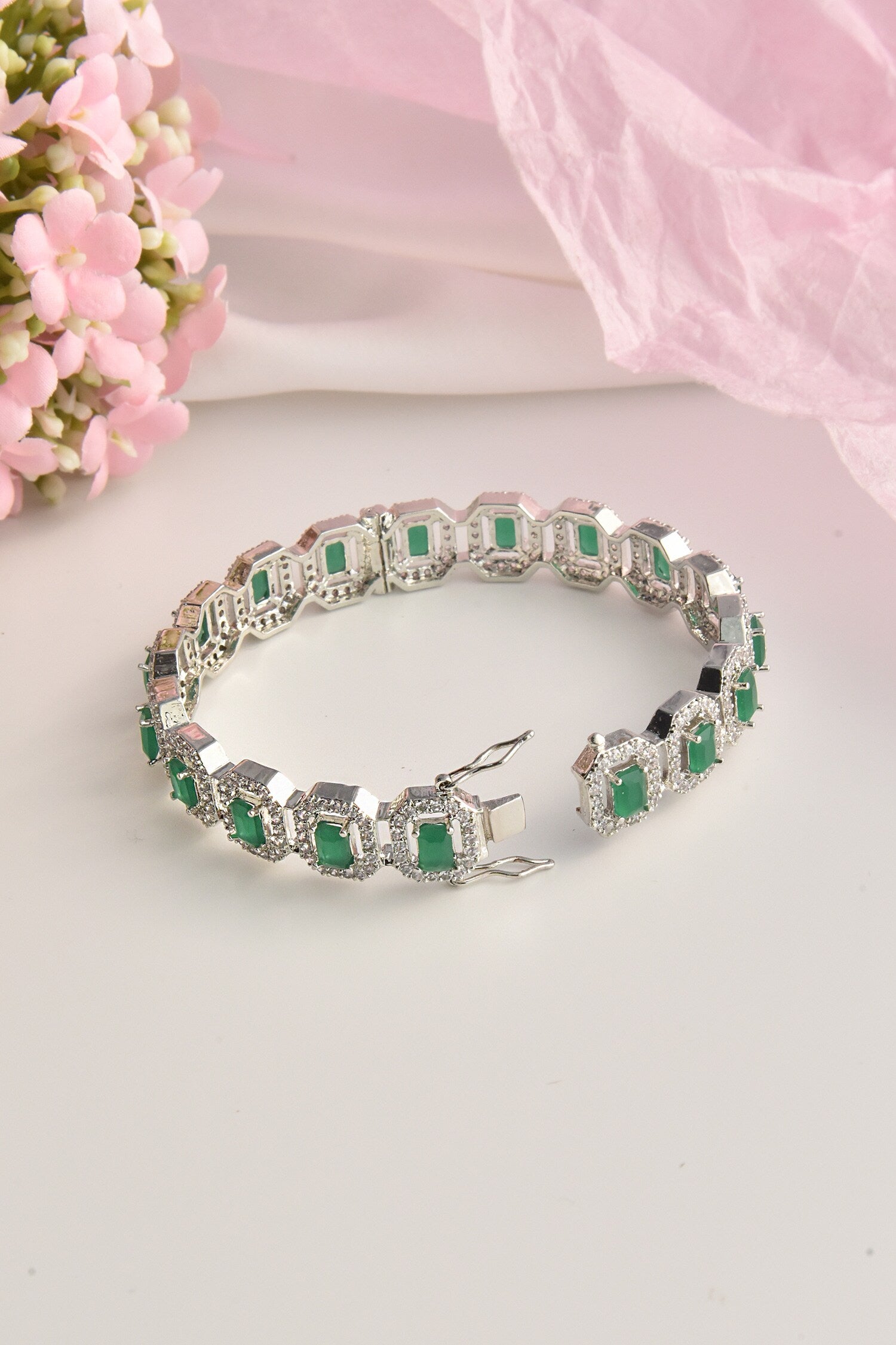 Embellished Geometric Cut Work Kada 