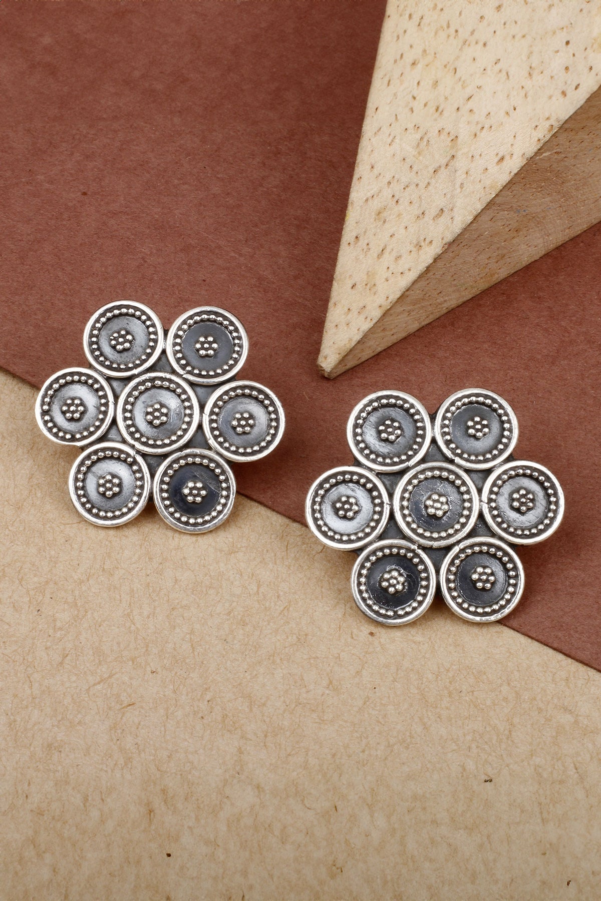Shanaya Floral Carved Earrings 