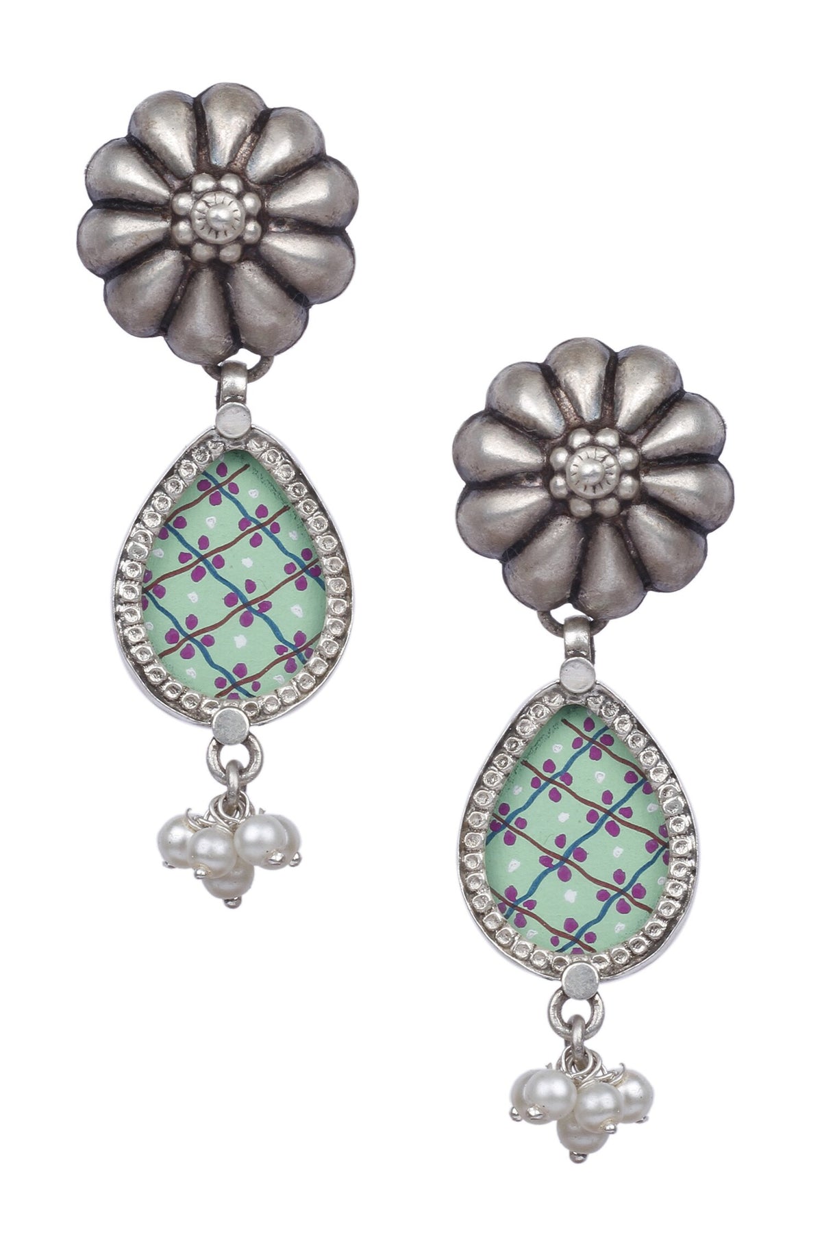 Hena Floral Drop Earrings 
