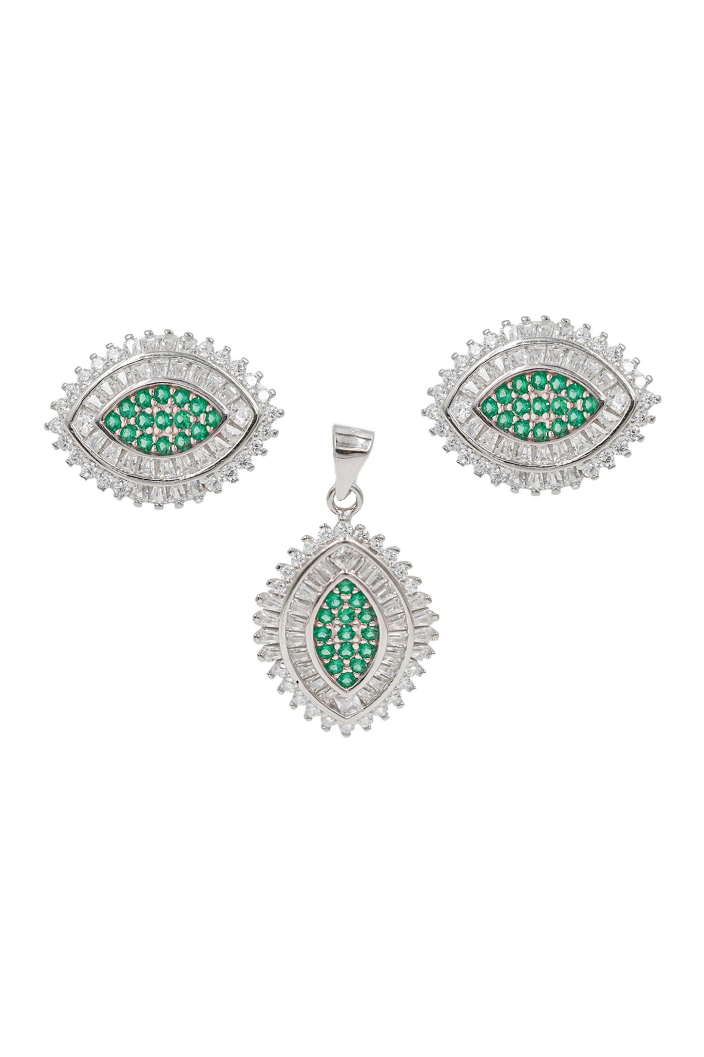 Stone Studded Pendant Set 