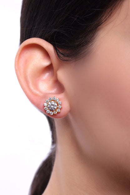 Floret Cubic Zirconia Studs 