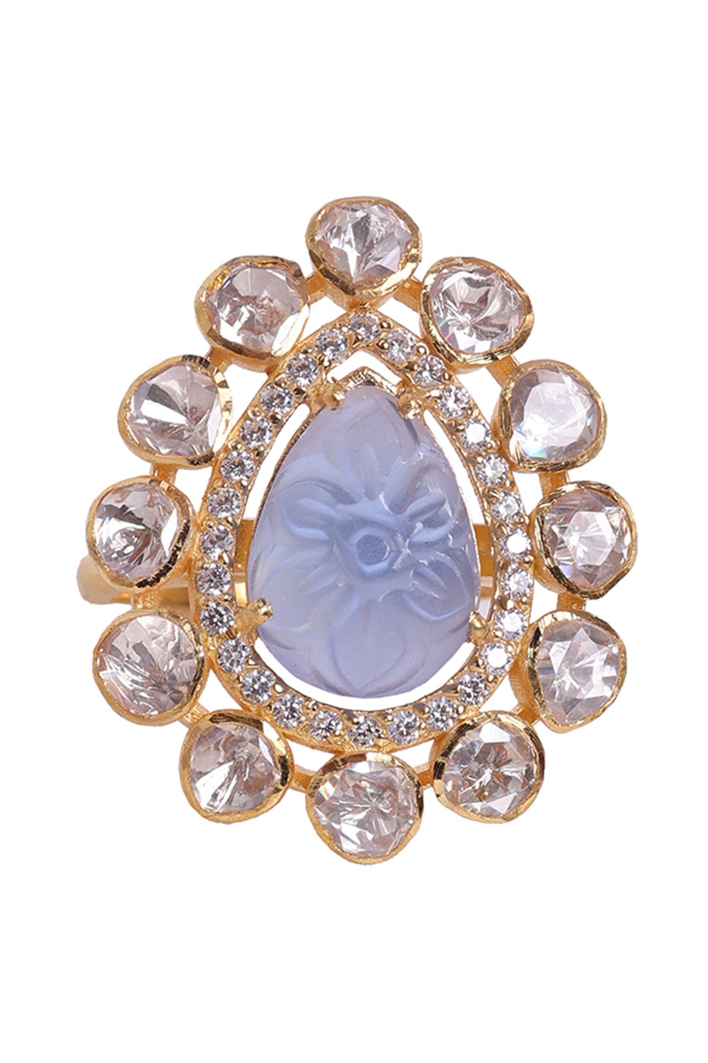 Petal Bloom Encrusted Ring 