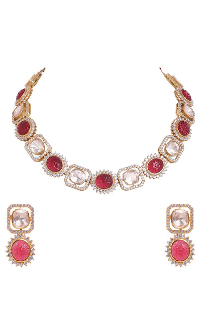 Celeste Bloom Cubic Zirconia Studded Jewellery Set 