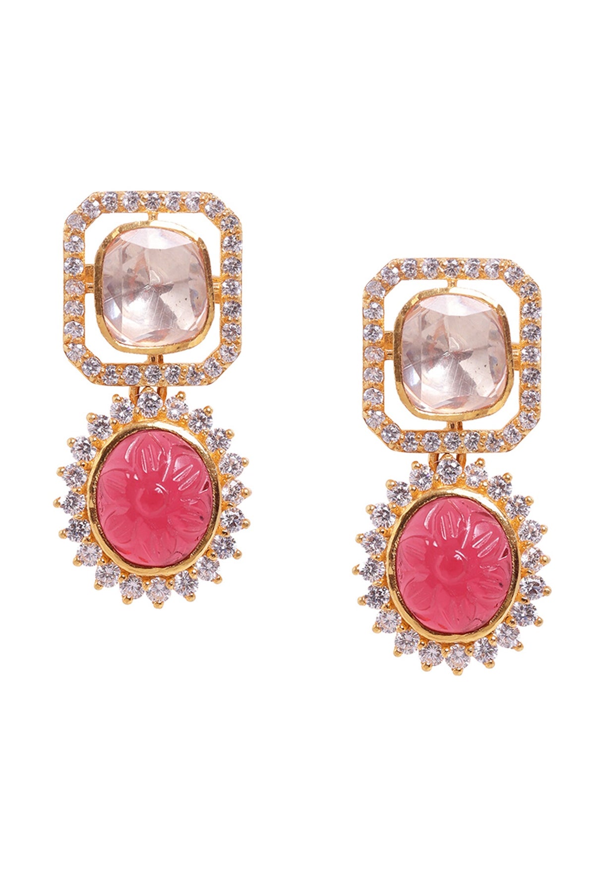 Celeste Bloom Cubic Zirconia Studded Jewellery Set 