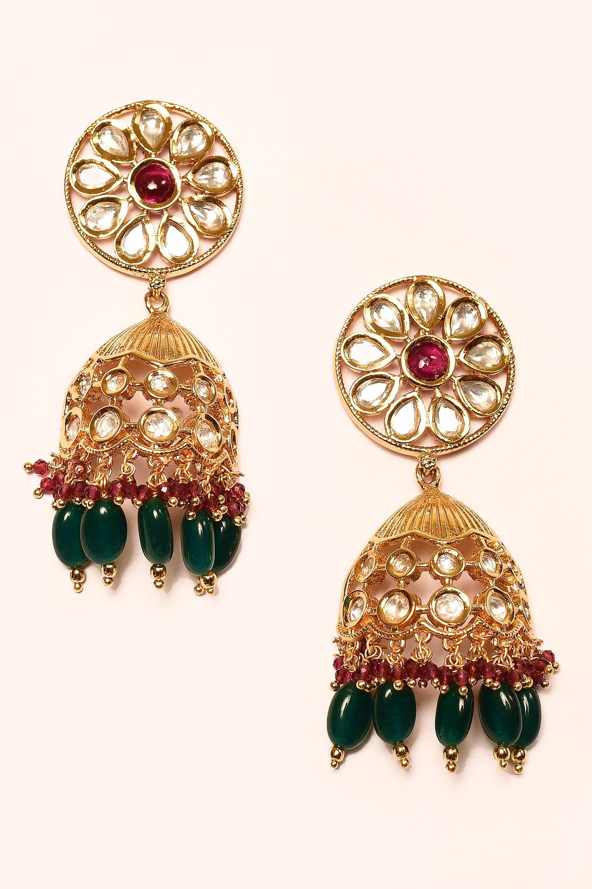 Kundan & Stone Embellished Choker Necklace Set 