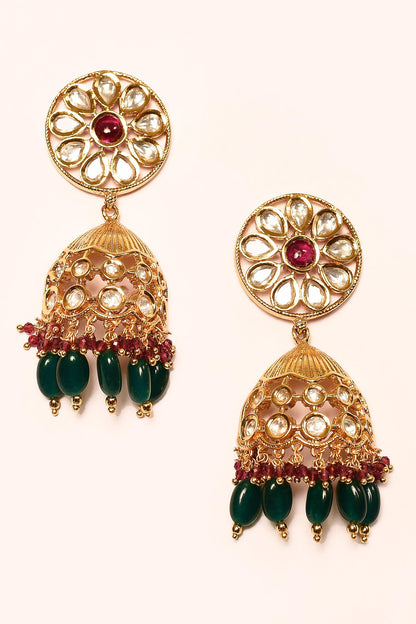Kundan & Stone Embellished Choker Necklace Set 