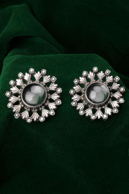 Zaneta Floral Carved Studs 