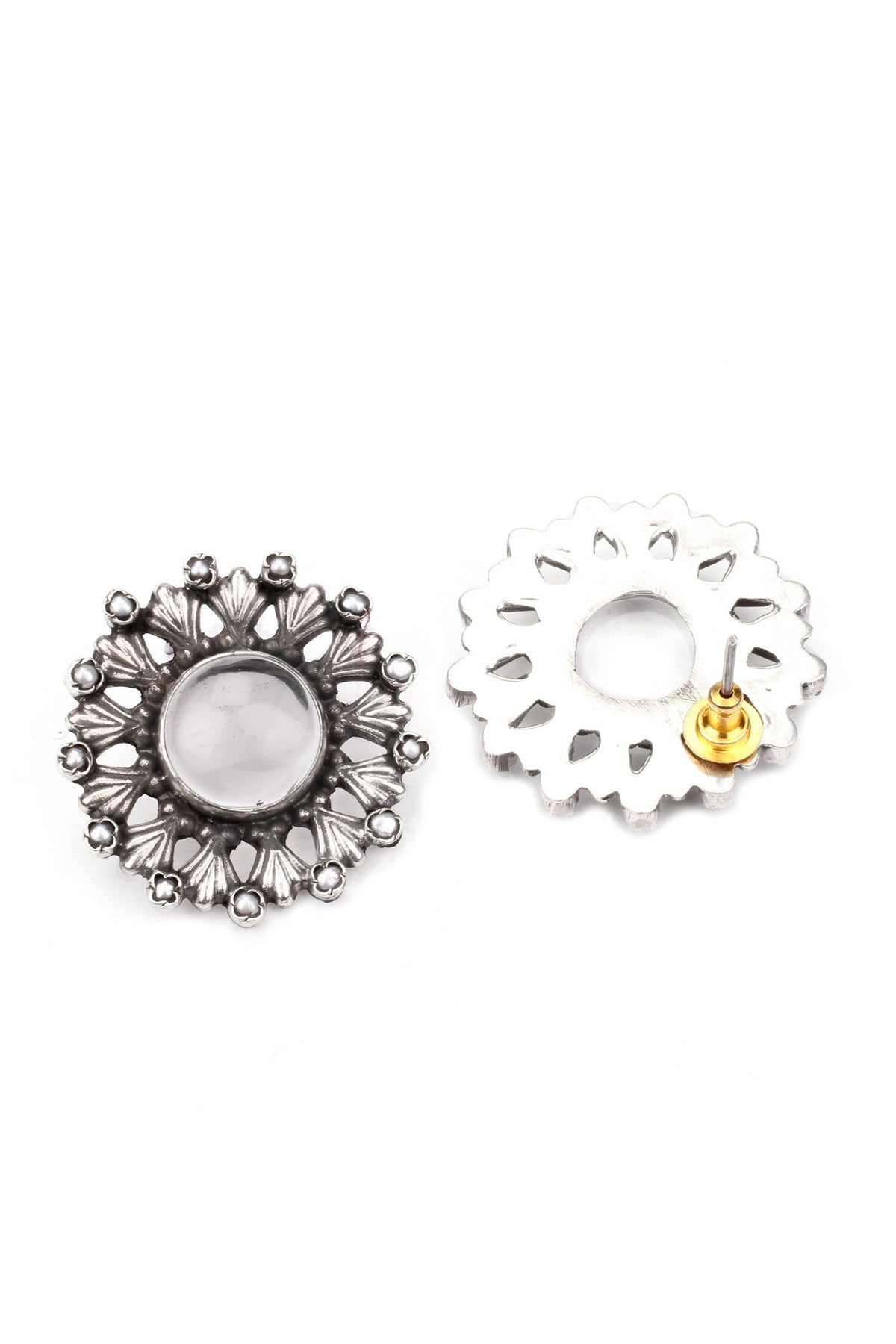 Zaneta Floral Carved Studs 