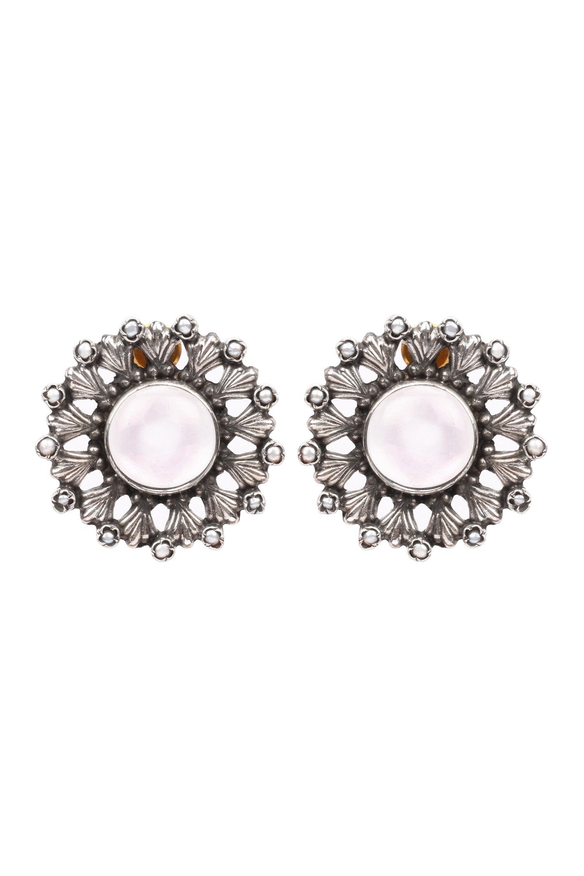 Zaneta Floral Carved Studs 