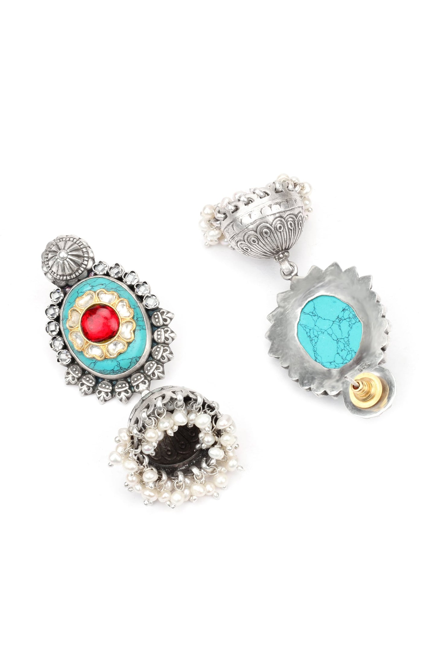 Nera Flower Carved Earrings 