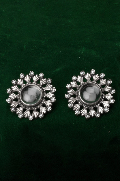 Greta Flower Carved Earrings 