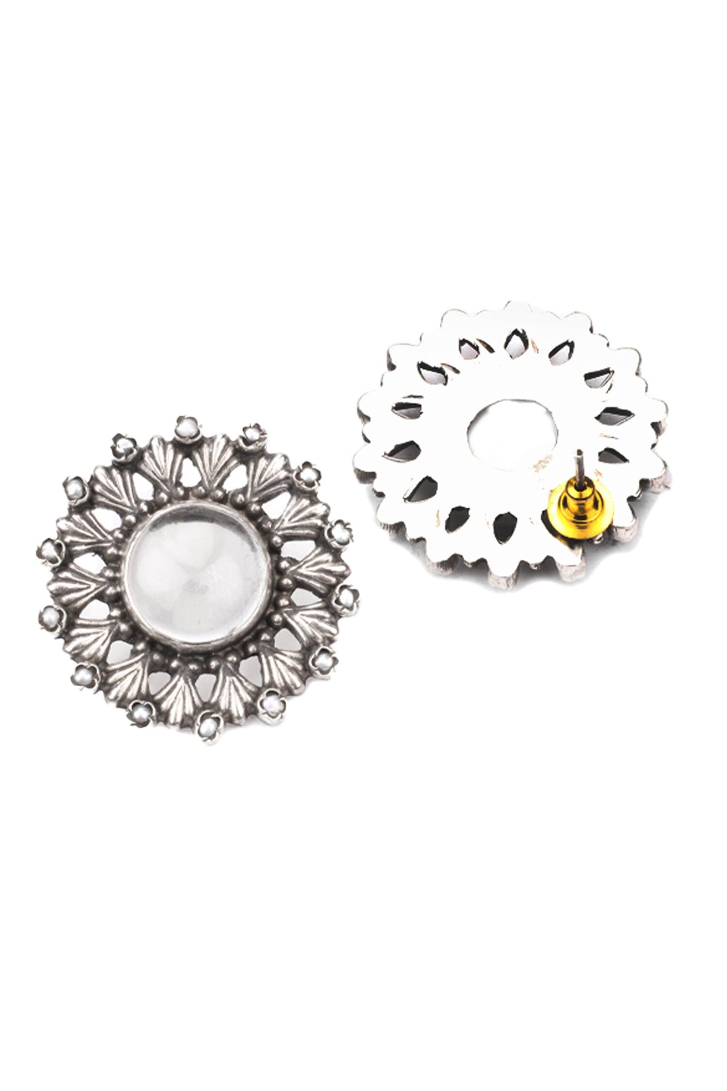Greta Flower Carved Earrings 