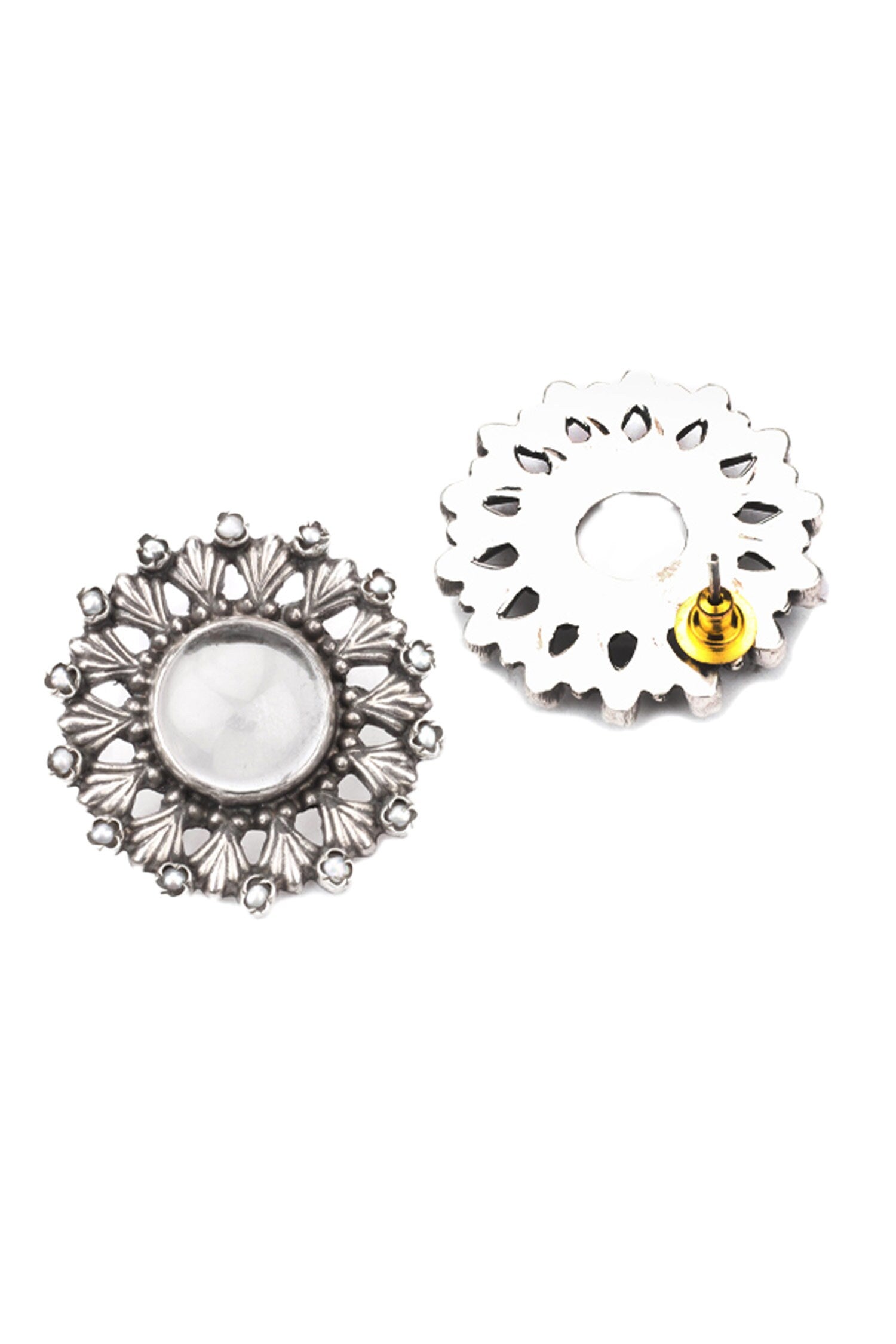 Greta Flower Carved Earrings 