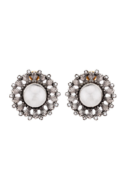 Greta Flower Carved Earrings 