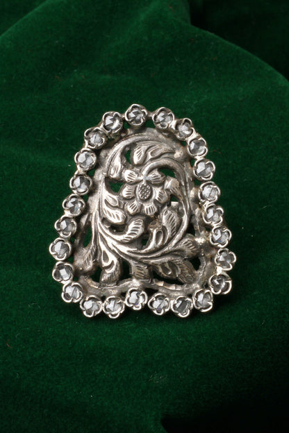 Alina Floral Carved Cutwork Ring 