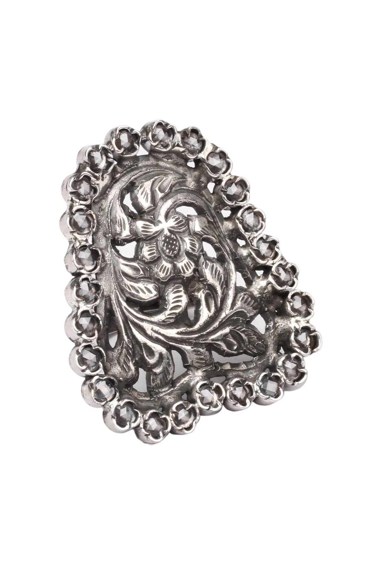 Alina Floral Carved Cutwork Ring 
