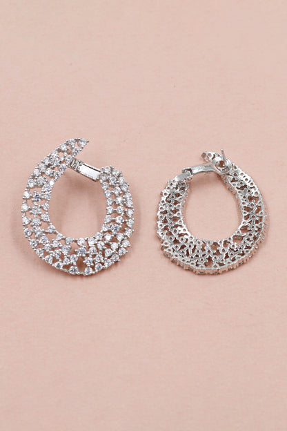 Mystic Aura Embellished Hoop Earrings 