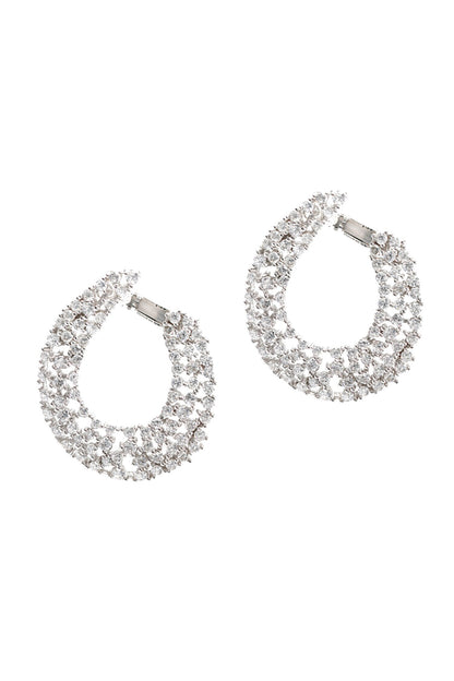 Mystic Aura Embellished Hoop Earrings 