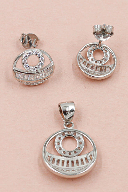 Celestial Harmony Embellished Pendant Set 