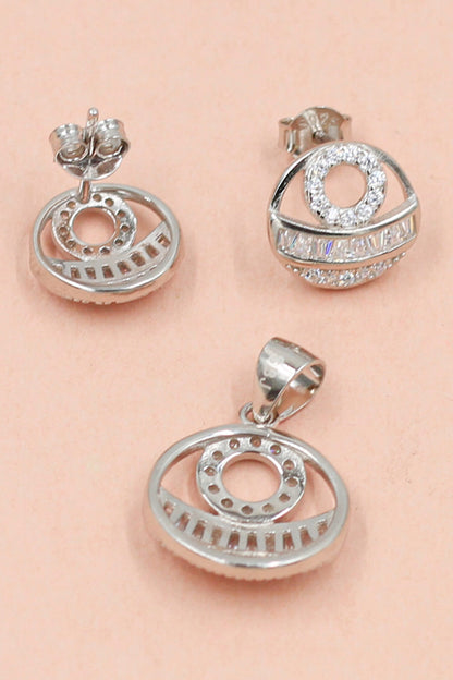 Celestial Harmony Embellished Pendant Set 