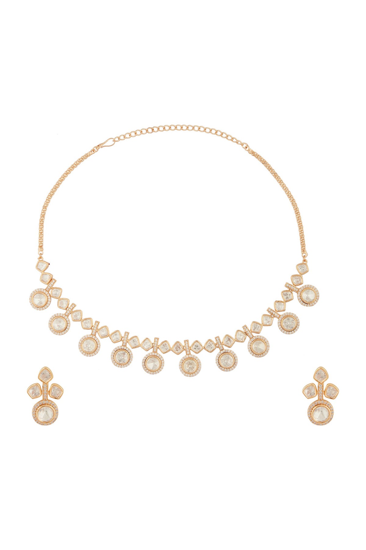 Blissful Dew Moissanite Encrusted Jewellery Set 