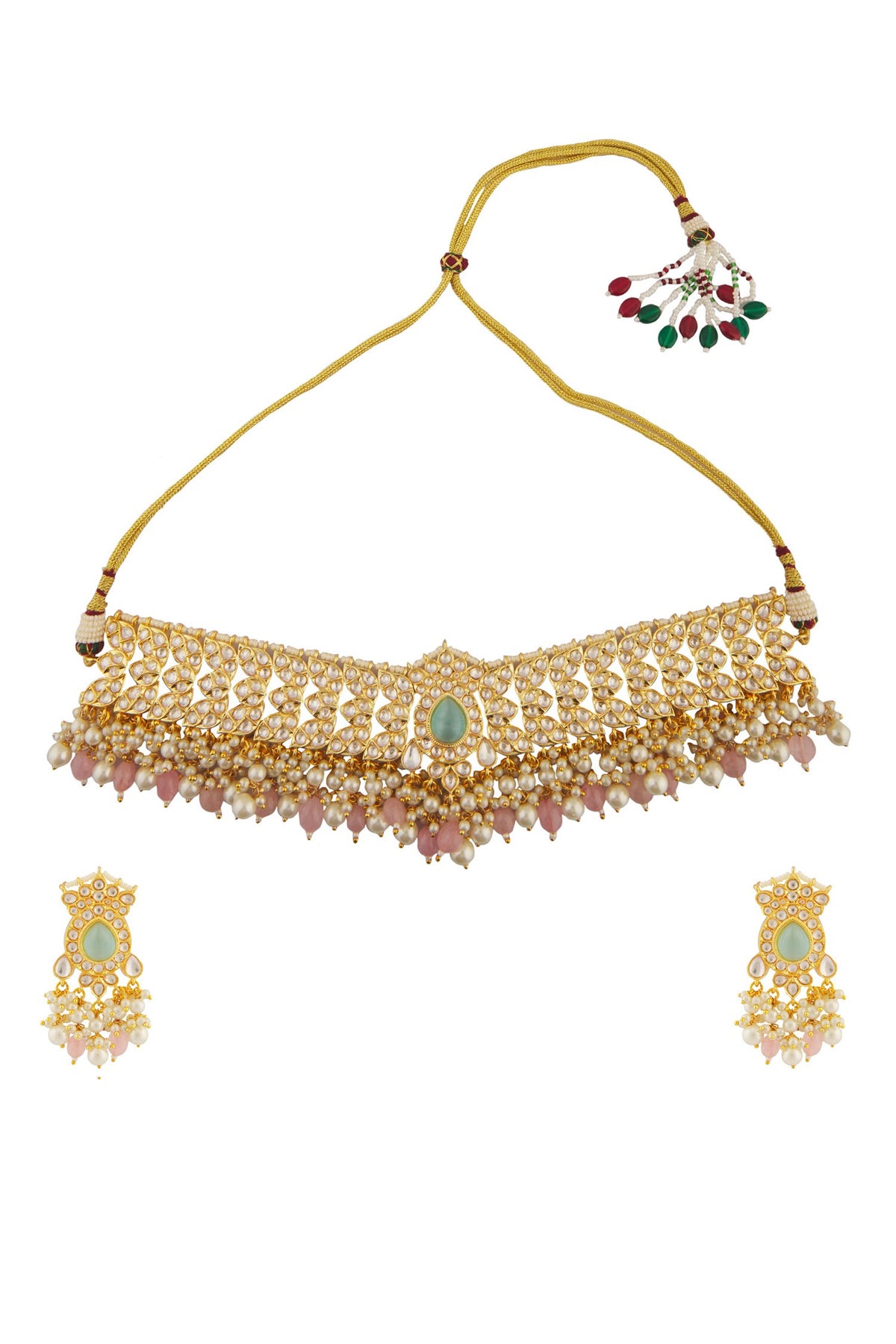 Vine Kundan Embellished Choker Jewellery Set 