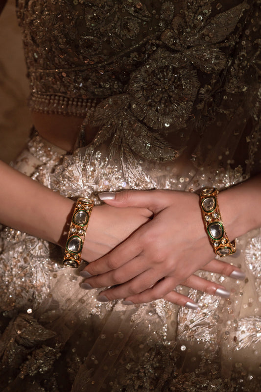 Parvati Kundan Embellished 2 Pcs Bangles 