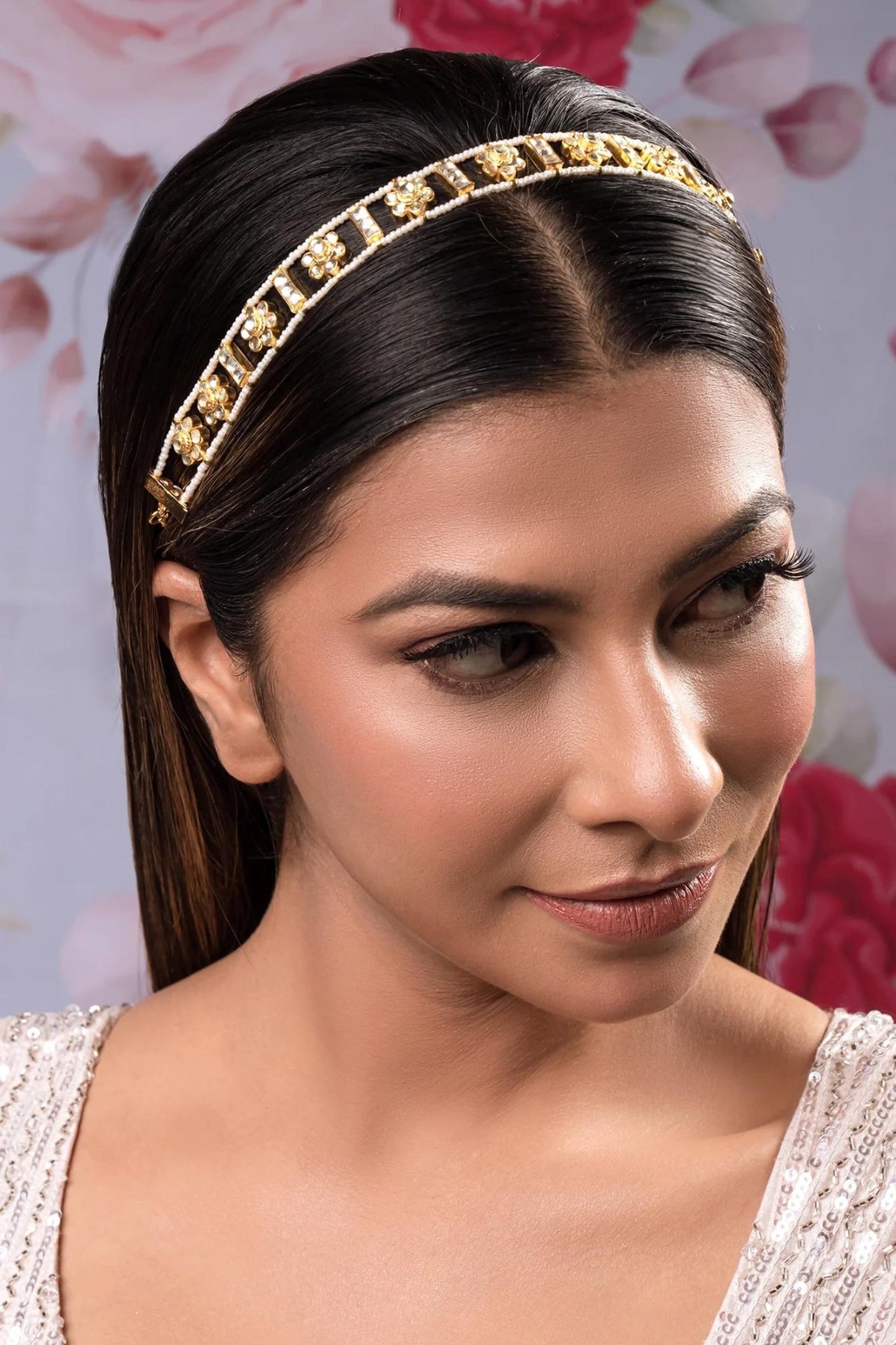 Aarya Bead Embellished Mathapatti 