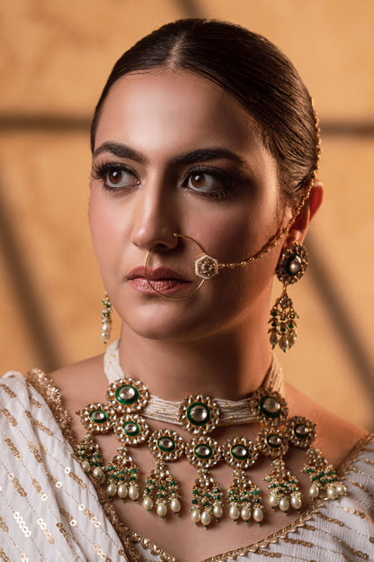 Indumati Stone Studded Necklace Set 