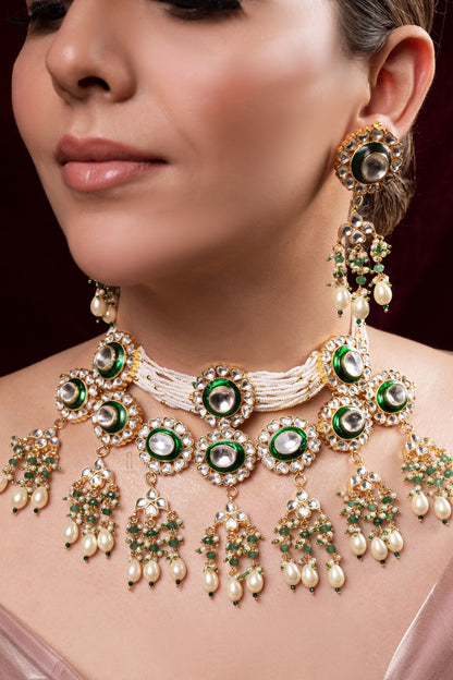 Indumati Stone Studded Necklace Set 