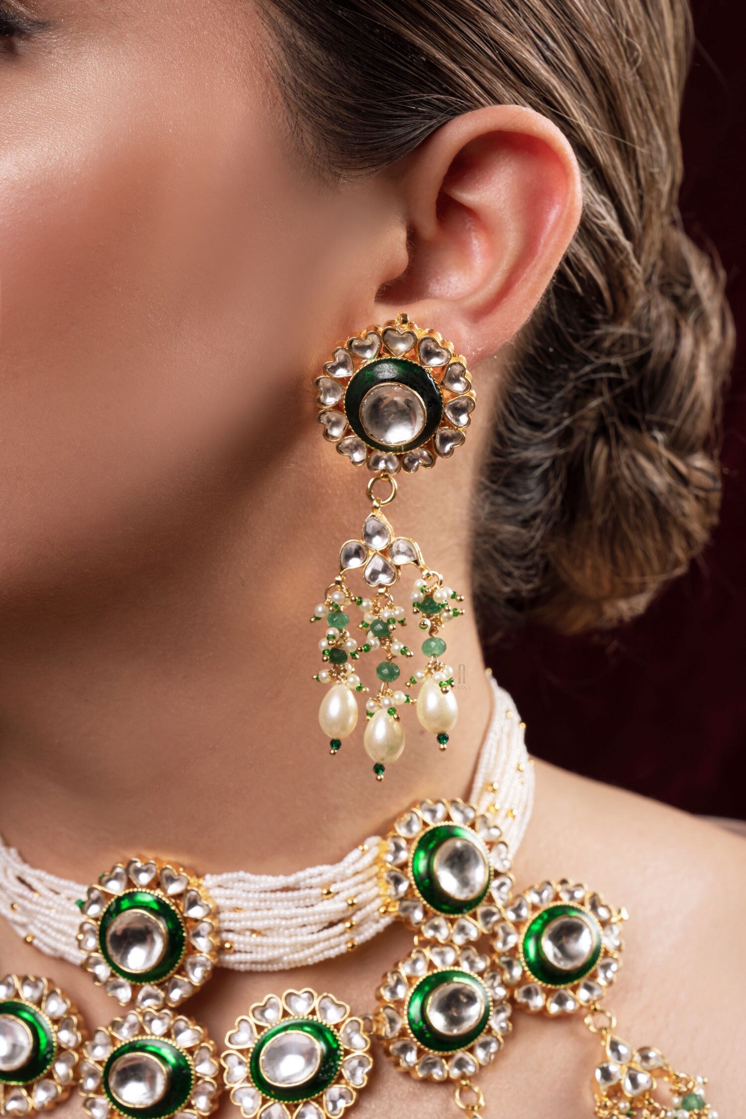 Indumati Stone Studded Necklace Set 