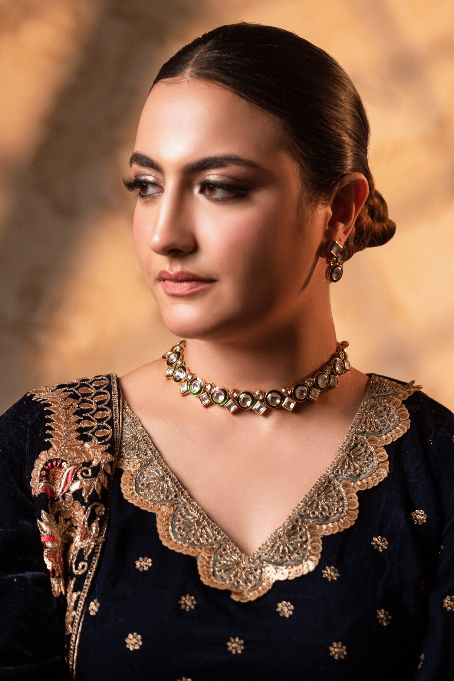 Janki Kundan Studded Necklace Set 