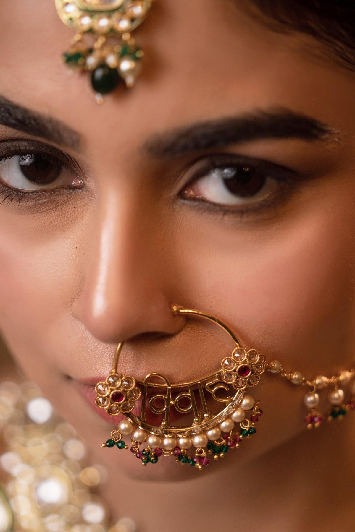 Vivah Kudan Embellished Nose Ring 