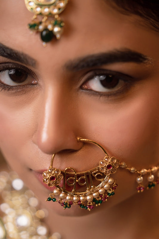 Vivah Kudan Embellished Nose Ring 