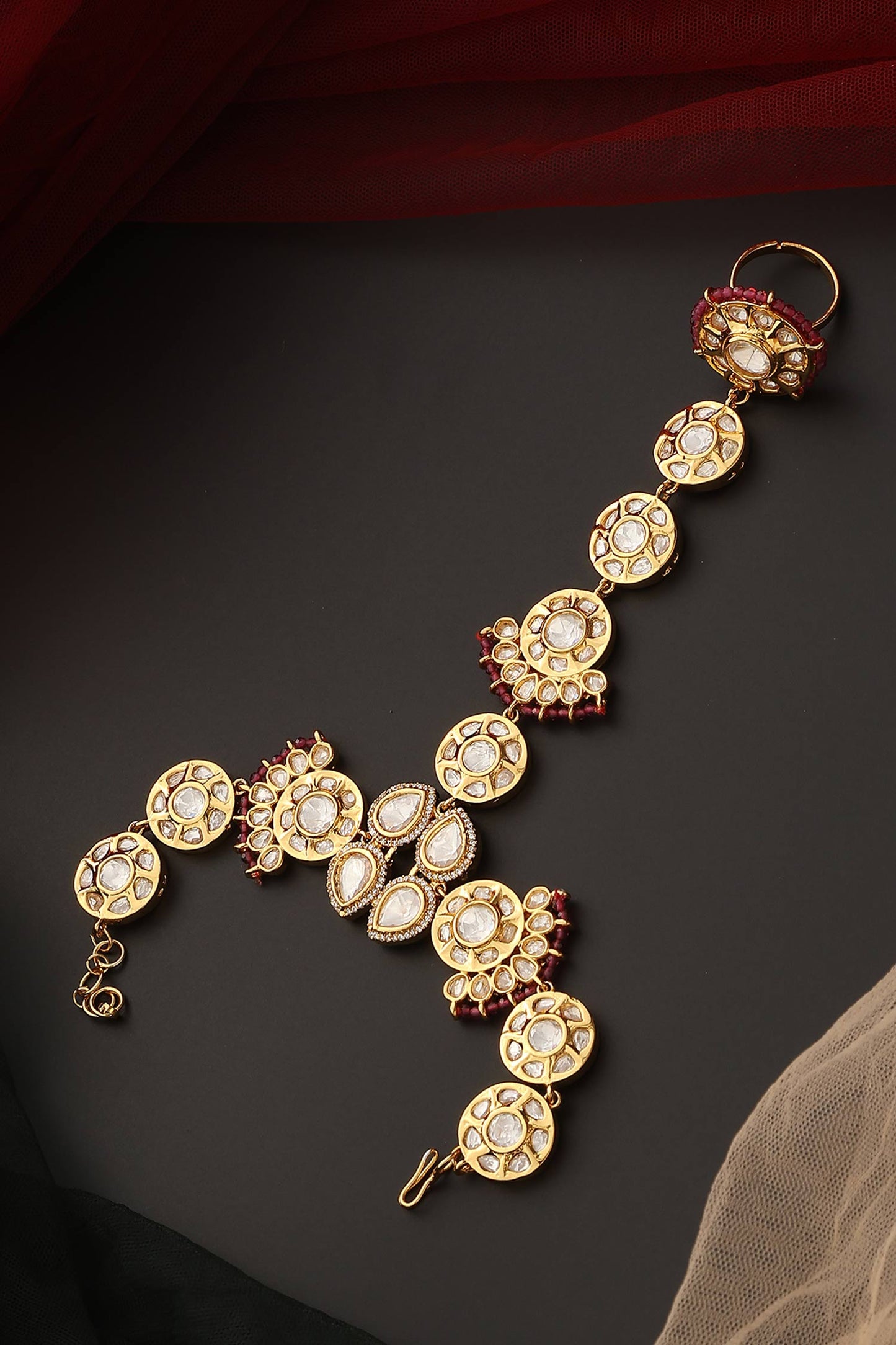 Polki Embellished Haathphool 