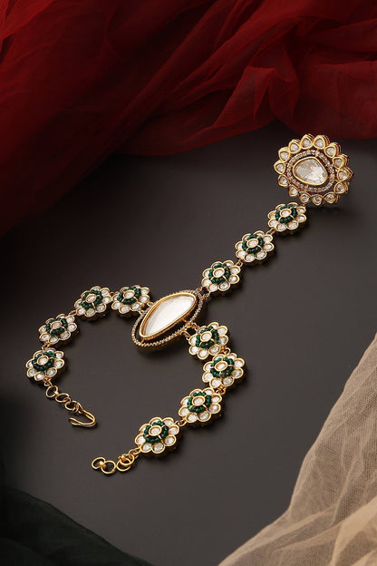 Floral Polki Embellished Haathphool 