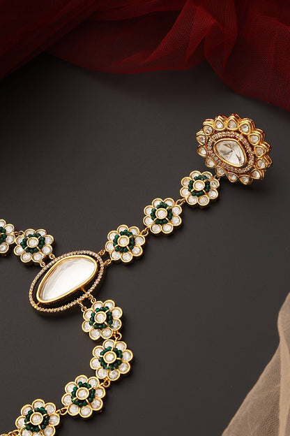 Floral Polki Embellished Haathphool 