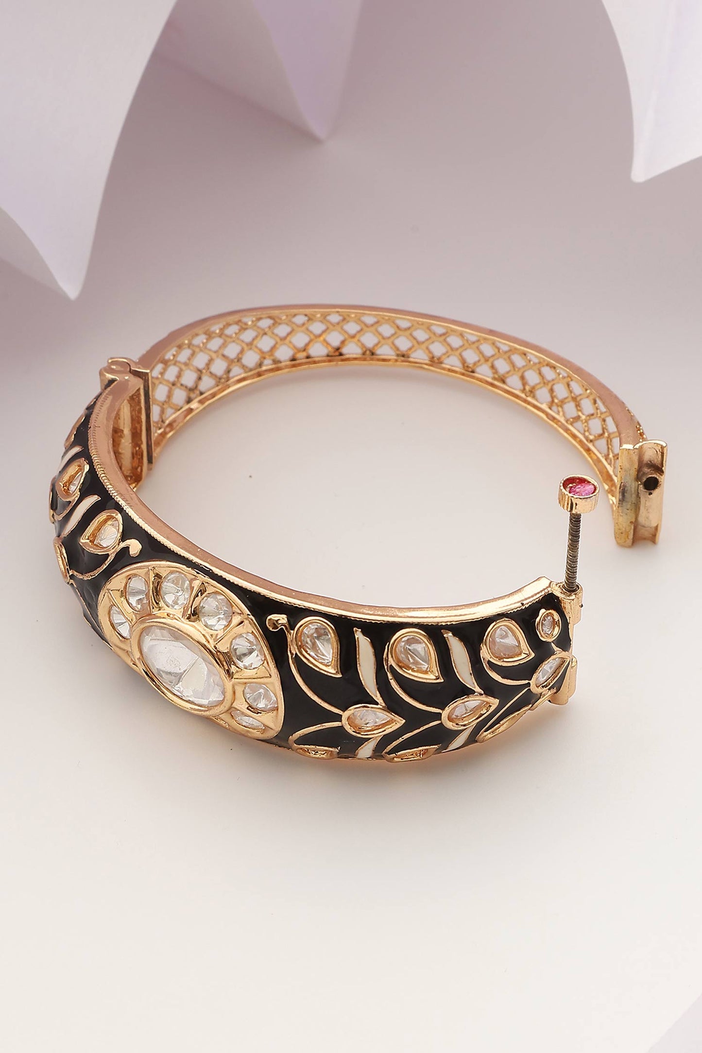 Floral Polki Embellished Bracelet 